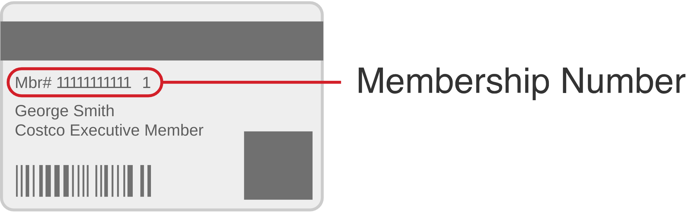 Costco Member ID Tooltip